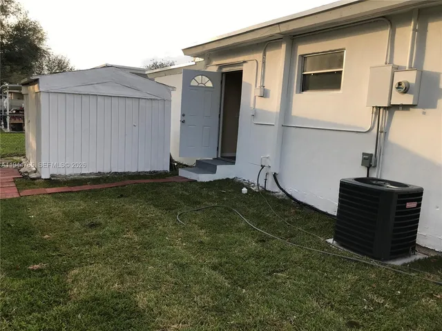 a backyard of a house