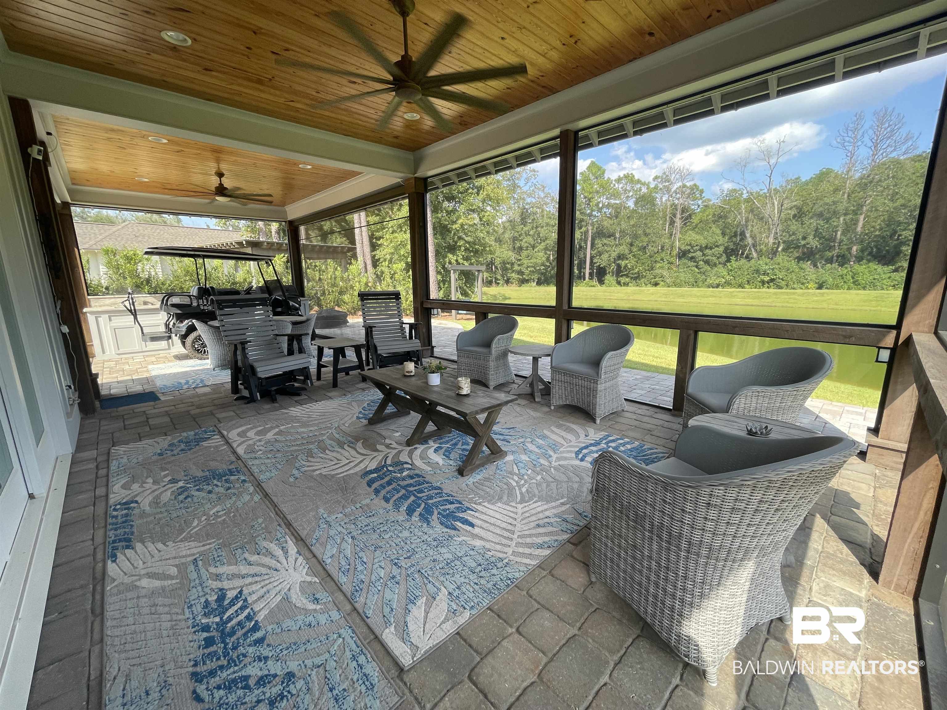 6 Fairhope Motorcoach Loop Fairhope, AL 36532 - Photo 6 of 33 Sunroom / solarium featuring ceiling fan and wooden ceiling