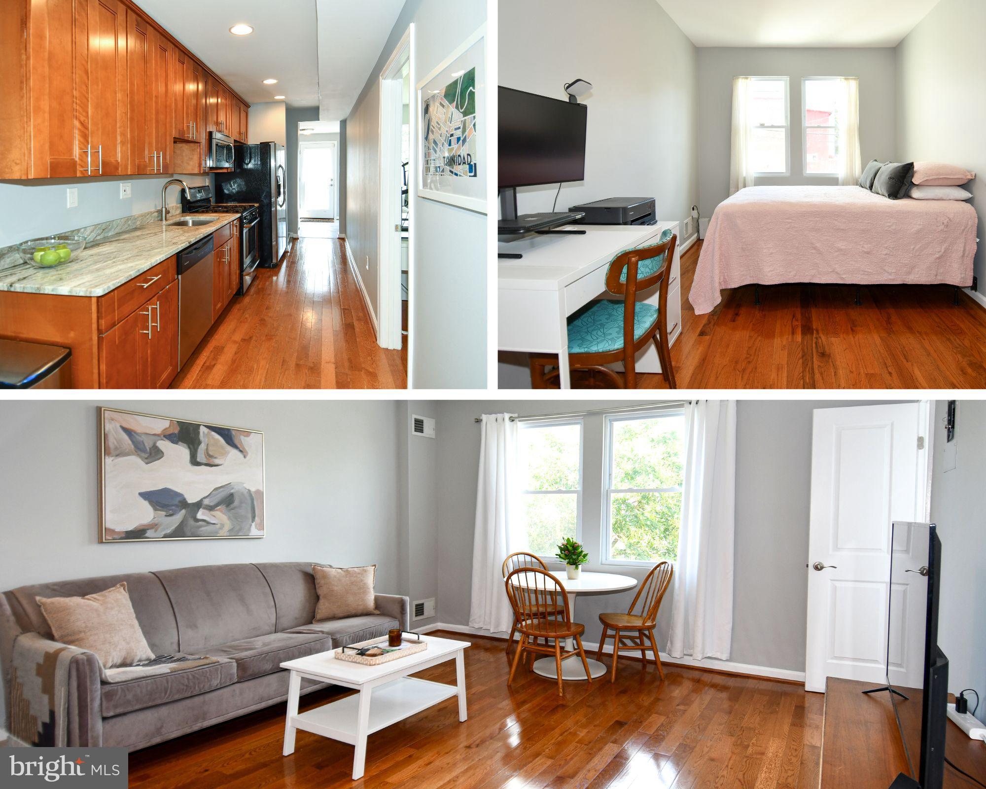 1643 Montello Avenue Northeast, Unit 4 Washington, DC 20002 - Photo 1 of 30 a living room with furniture and a flat screen tv