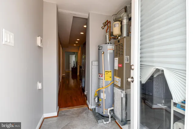 a view of storage and utility room