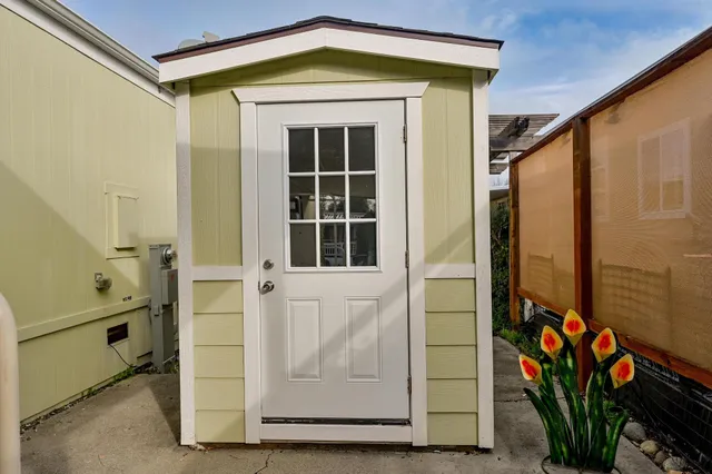 a view of a house with a window