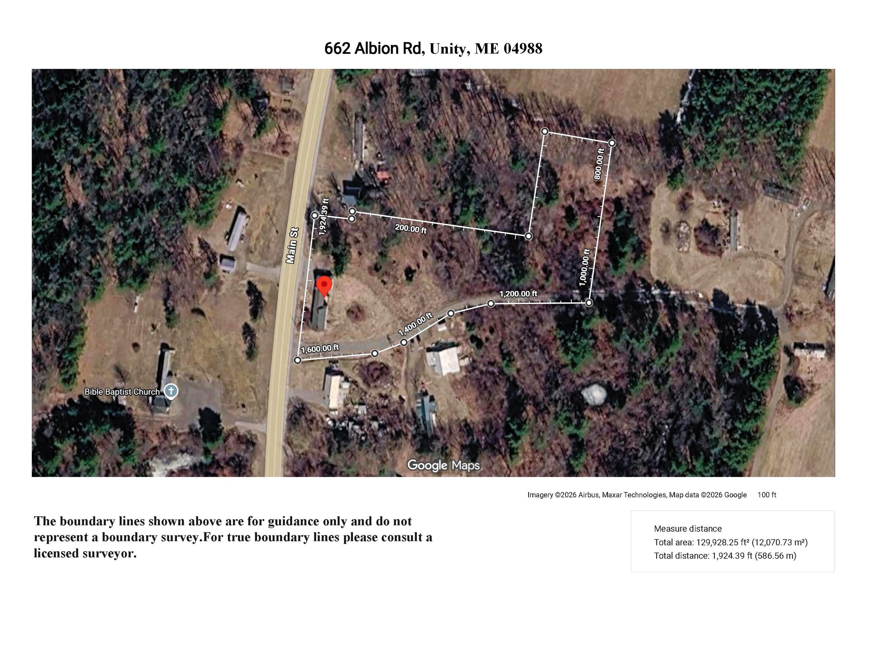 662 Albion Road Unity, ME 04988 - Photo 18 of 18 Approximated Property Lines