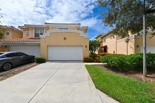 a lake view with a yard