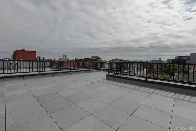 a view of terrace with city view