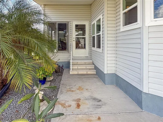 a view of a entryway door front of house
