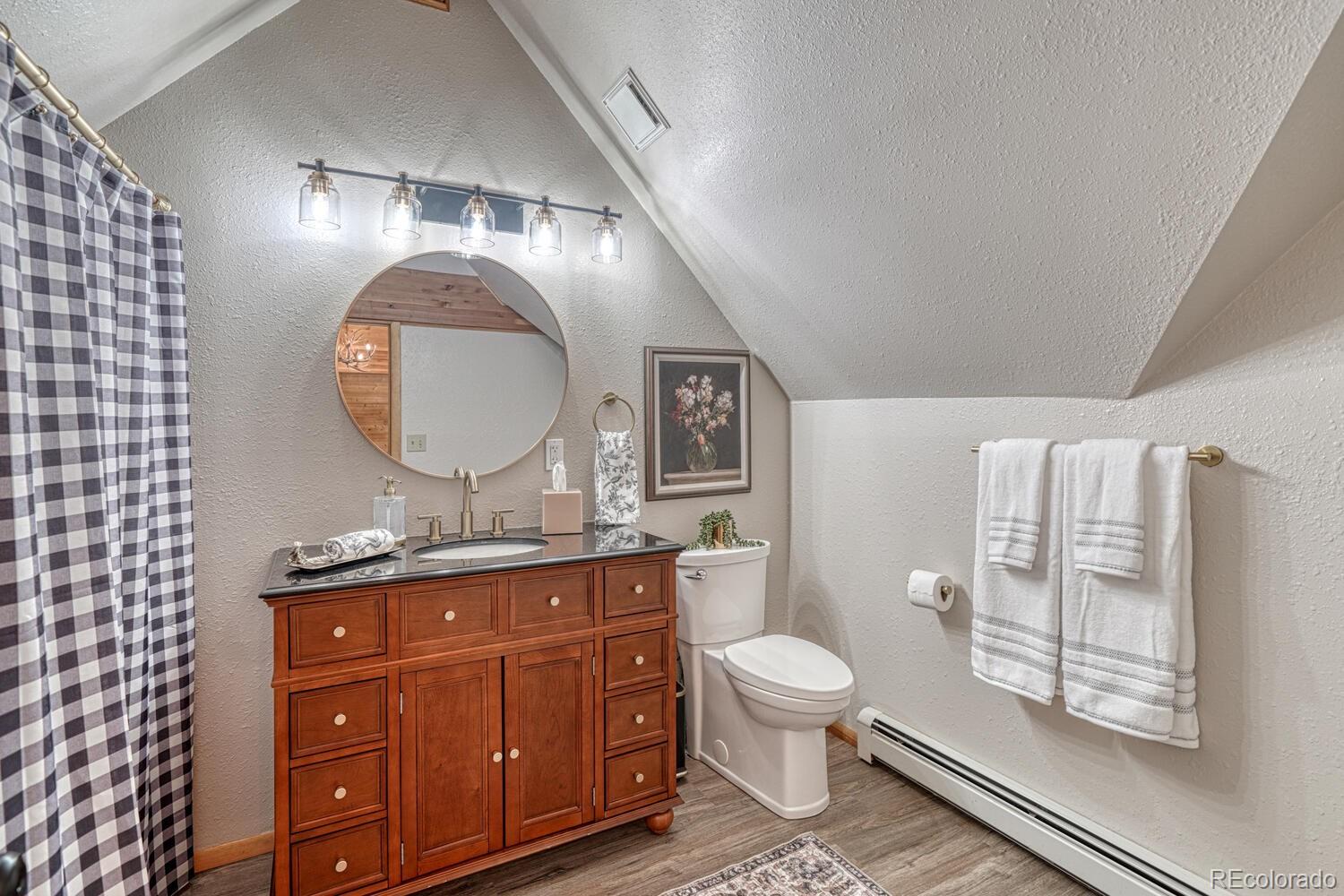 895 Acorn Road Cotopaxi, CO 81223 - Photo 23 of 50 a bathroom with a toilet a sink and mirror