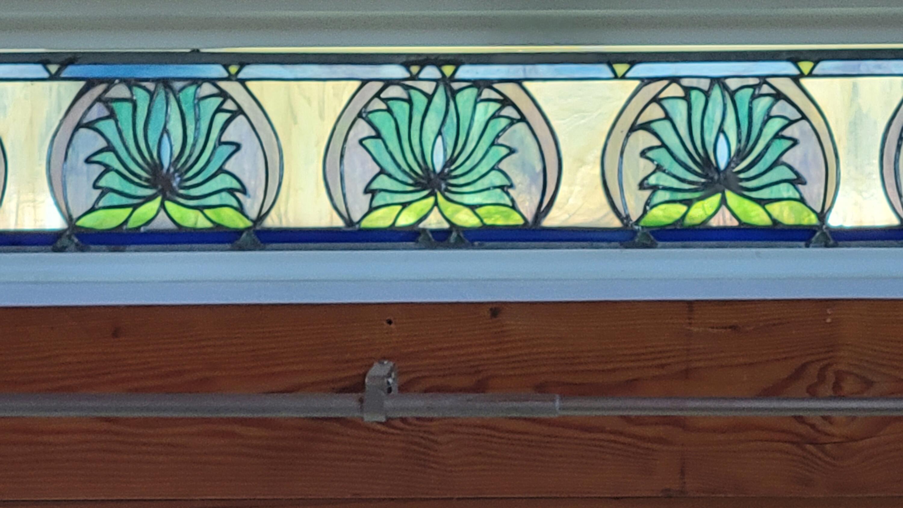 50 5 Corners Road New Sharon, ME 04955 - Photo 20 of 84 custom stained glass transom window