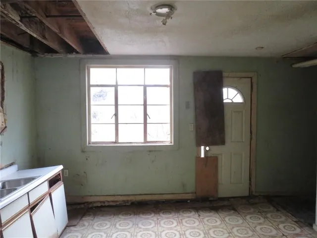 an empty room with a window