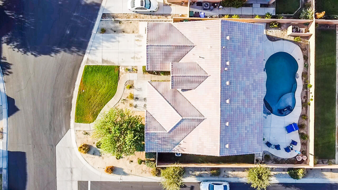 41344 Winfield Court Indio, CA 92203 - Photo 29 of 69 an aerial view of residential house with outdoor space and swimming pool