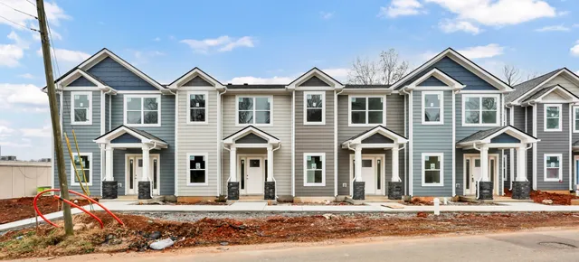 a front view of a residential houses