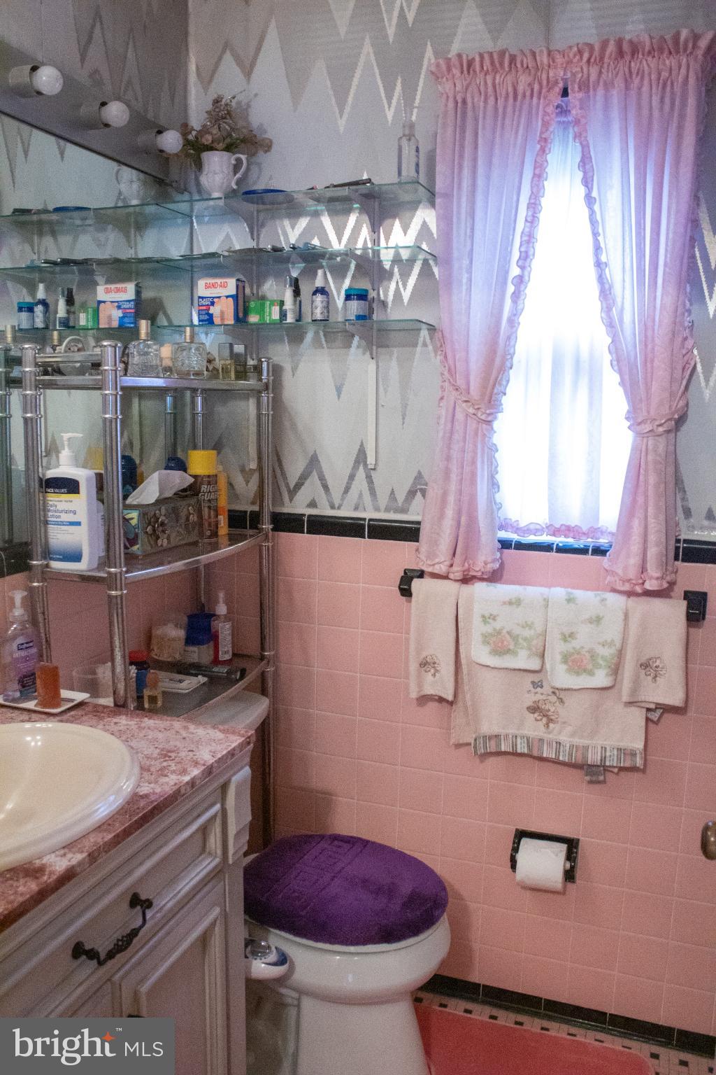 526 South Carlin Springs Road Arlington, VA 22204 - Photo 25 of 33 a bathroom with a sink a toilet and a window