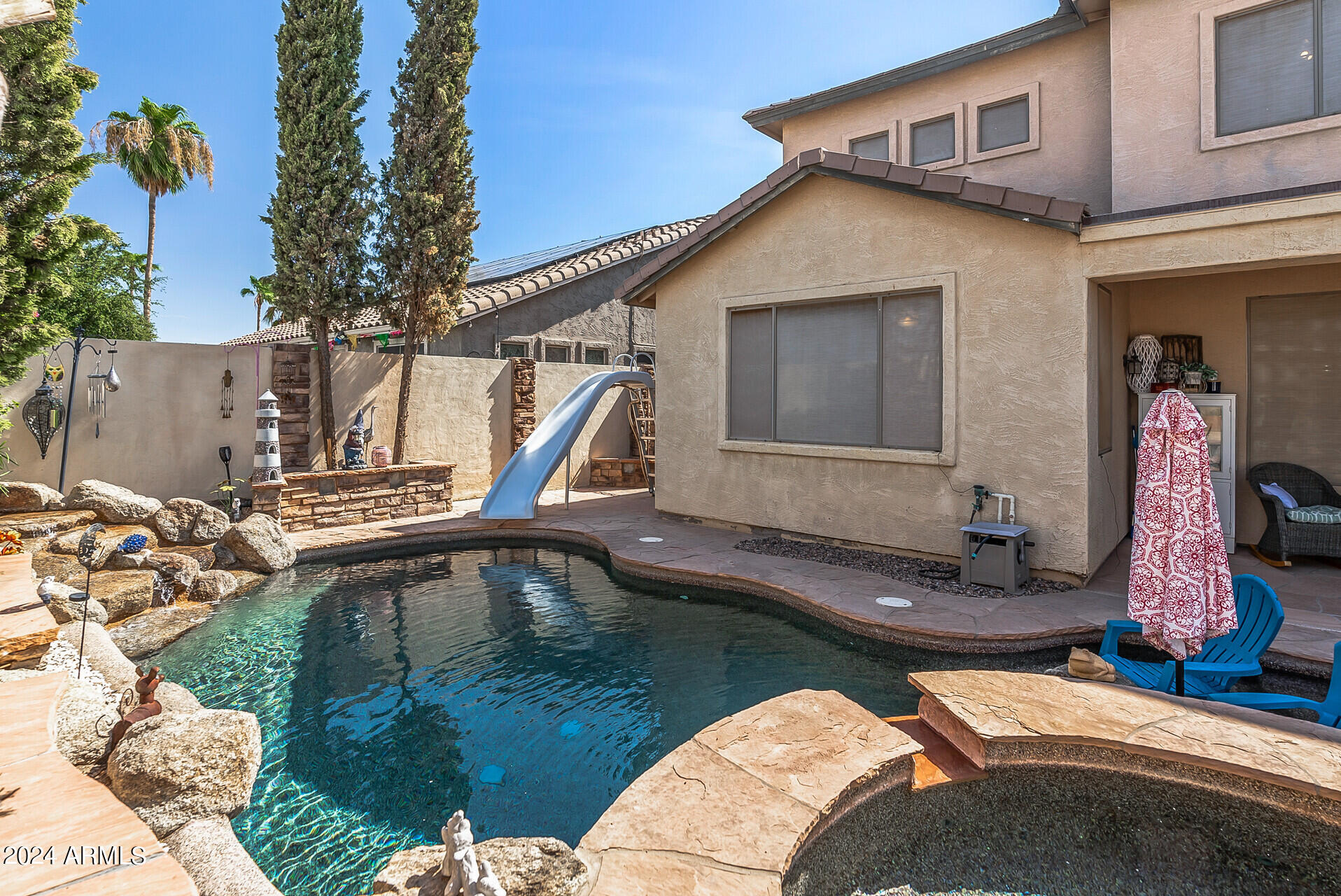2292 South 155th Lane Goodyear, AZ 85338 - Photo 57 of 59 Waterfall and Slide!