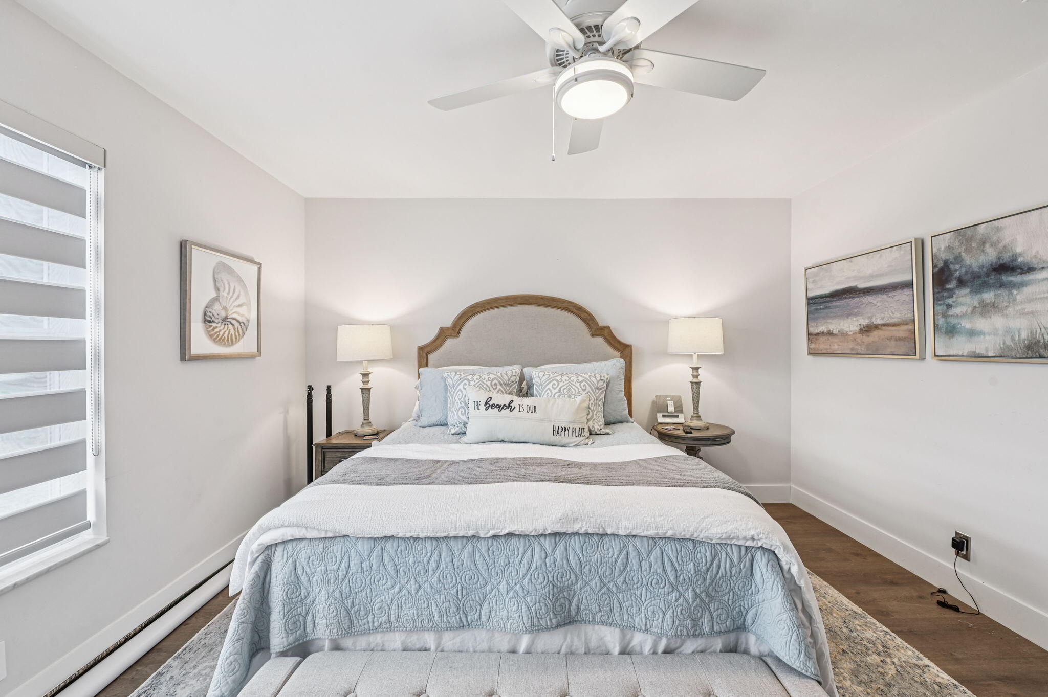 660 Forsyth Street, Unit 7 Boca Raton, FL 33487 - Photo 16 of 27 a bedroom with a bed and a chandelier