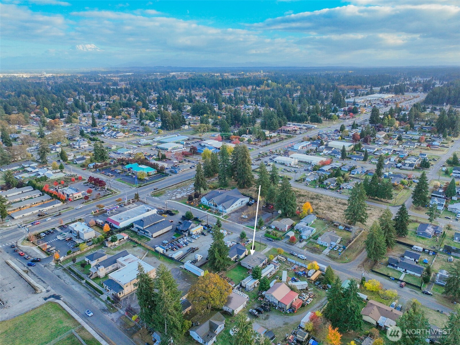 237 167th Street South Spanaway, WA 98387 - Photo 27 of 30 an aerial view of a city with lots of residential buildings