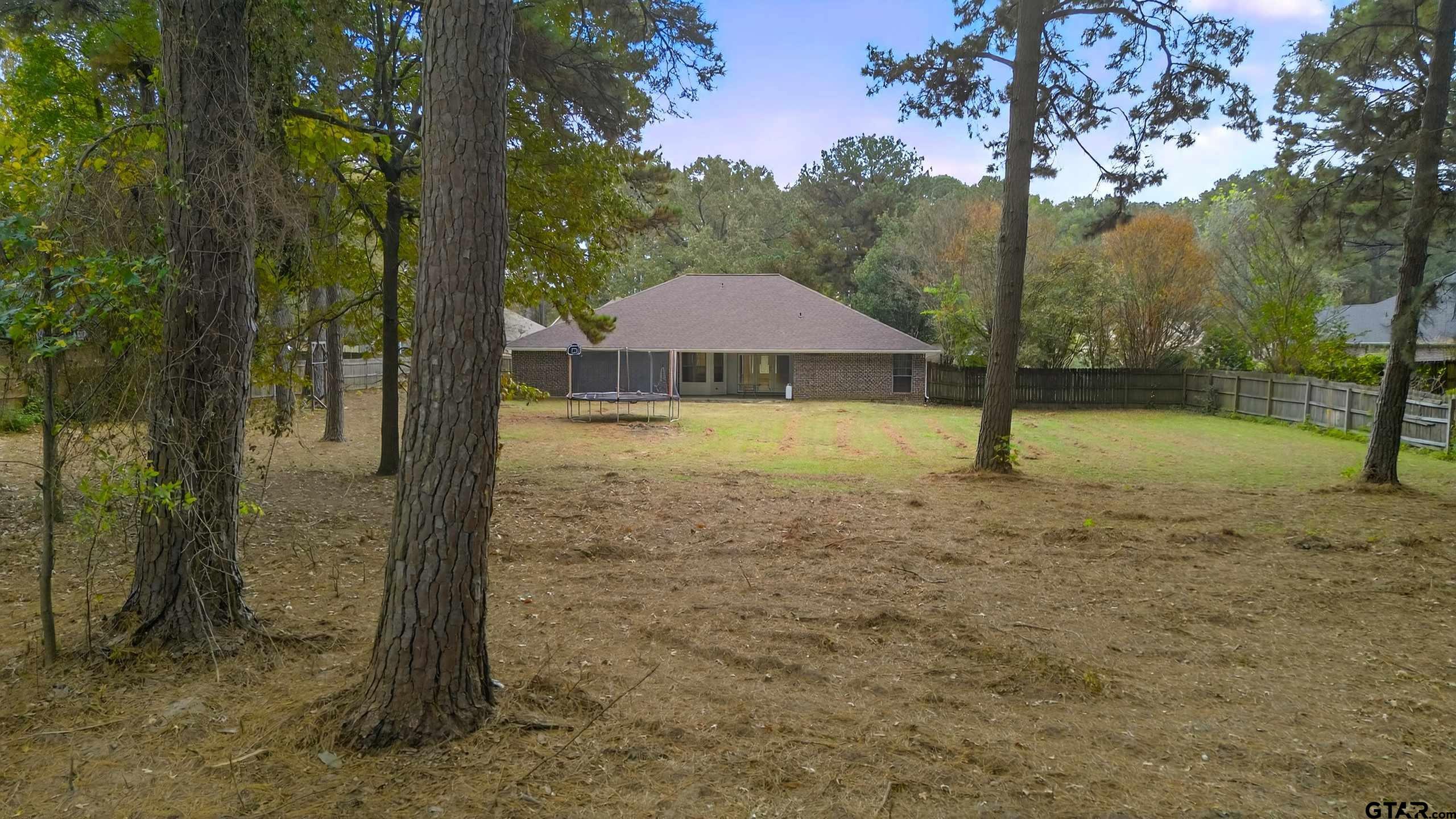 21112 Altuda Lane Flint, TX 75762 - Photo 38 of 48 a view of a yard with a trampoline