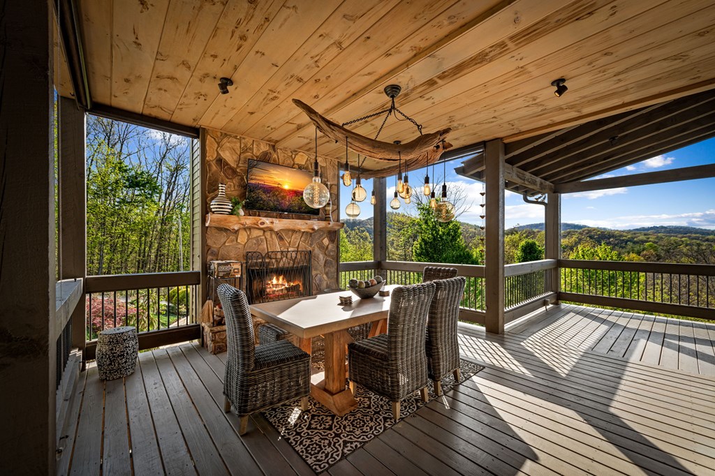 239 Covered Bridge Lane Cherry Log, GA 30522 - Photo 45 of 50 a view of a chairs and table in the balcony