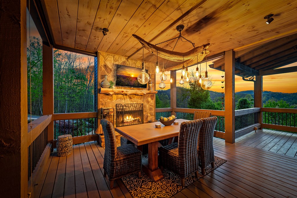 239 Covered Bridge Lane Cherry Log, GA 30522 - Photo 8 of 50 a view of a chairs and table in the balcony