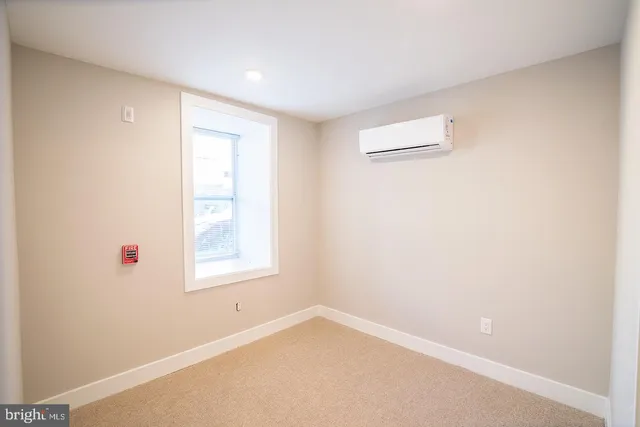 an empty room with a window