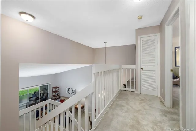 a view of a swimming pool with a garden