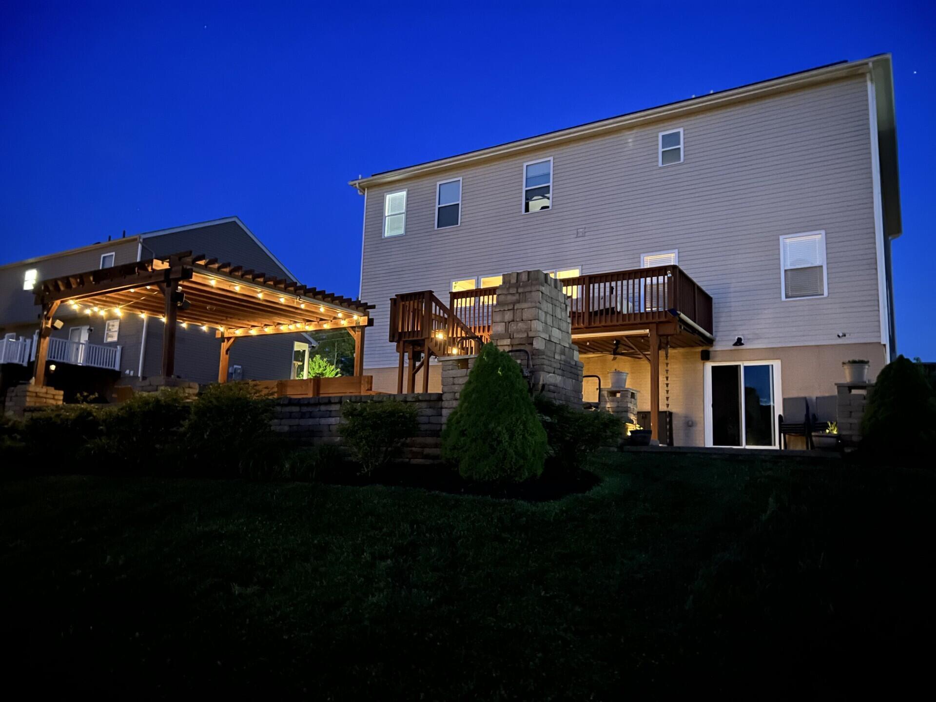 1822 Joe Walker Road Galena, OH 43021 - Photo 64 of 85 Back View at Night