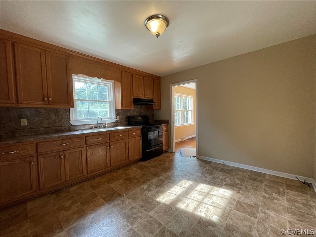 298 John Randolph Road Farmville, VA 23901 - Photo 15 of 50 a kitchen with stainless steel appliances granite countertop a stove a sink and a refrigerator