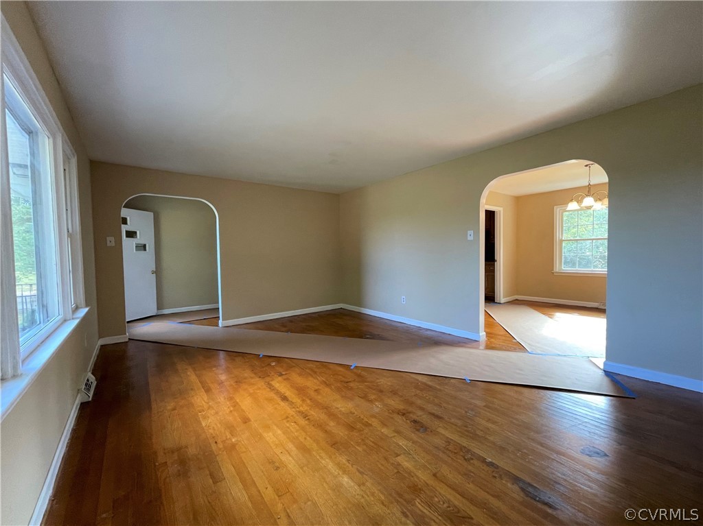 298 John Randolph Road Farmville, VA 23901 - Photo 9 of 50 a view of empty room with wooden floor