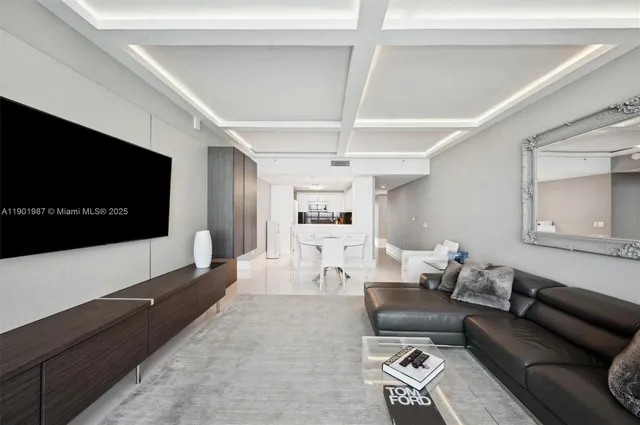 a living room with furniture and a couch