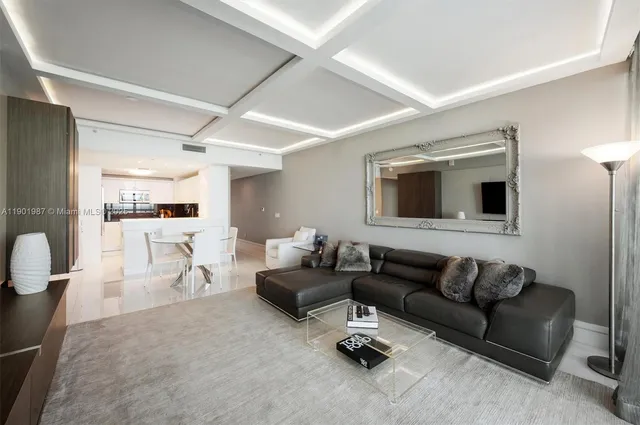 a view of kitchen with stainless steel appliances a refrigerator and a stove