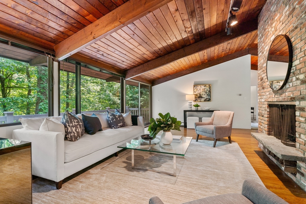 35 Sedgemeadow Road Wayland, MA 01778 - Photo 7 of 29 a outdoor living space with furniture and fireplace