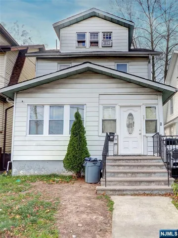 a front view of a house