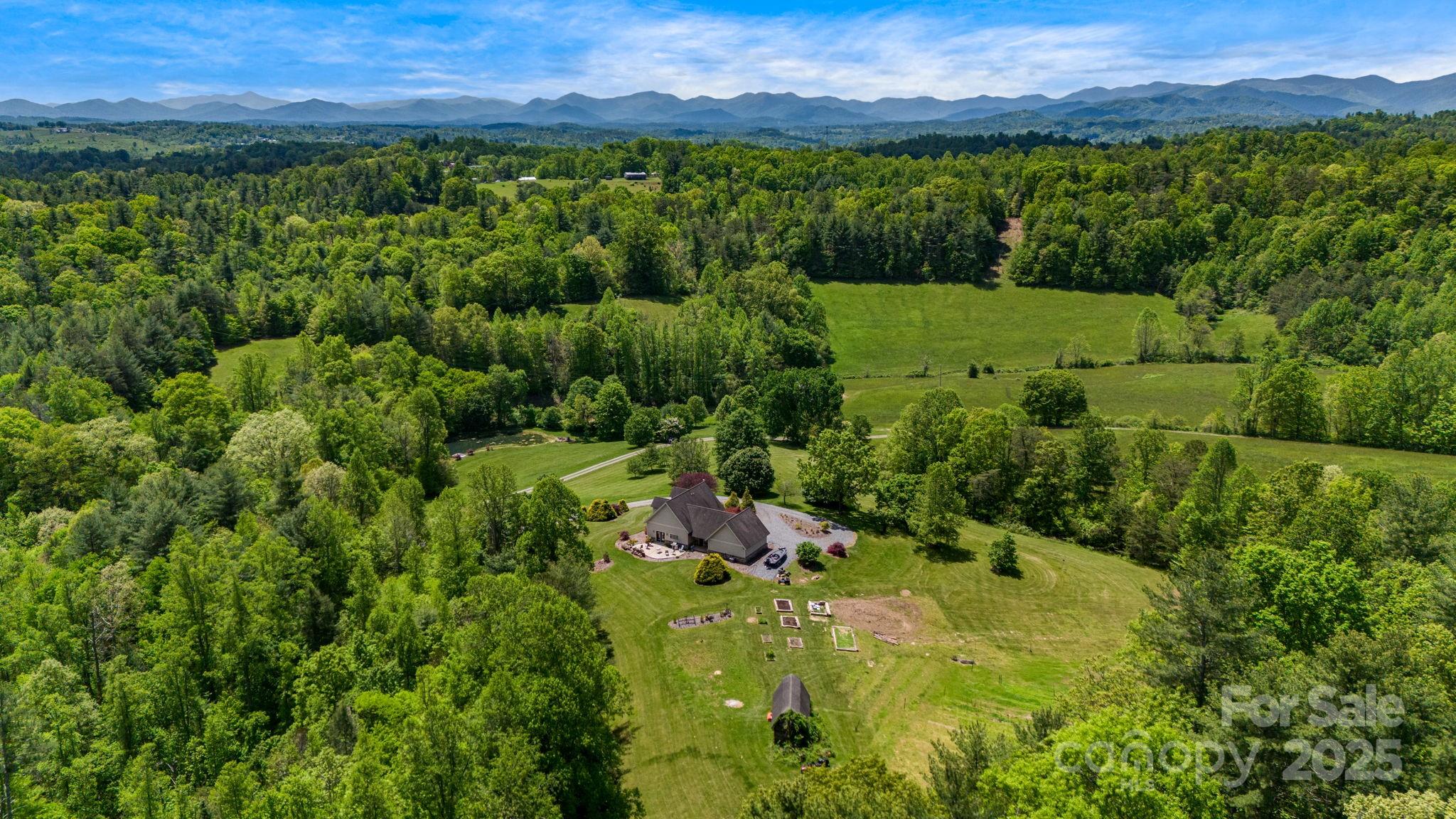 2912 Windswept Ridge Road Marshall, NC 28753 - Photo 40 of 47 a view of a lush green forest with a houses