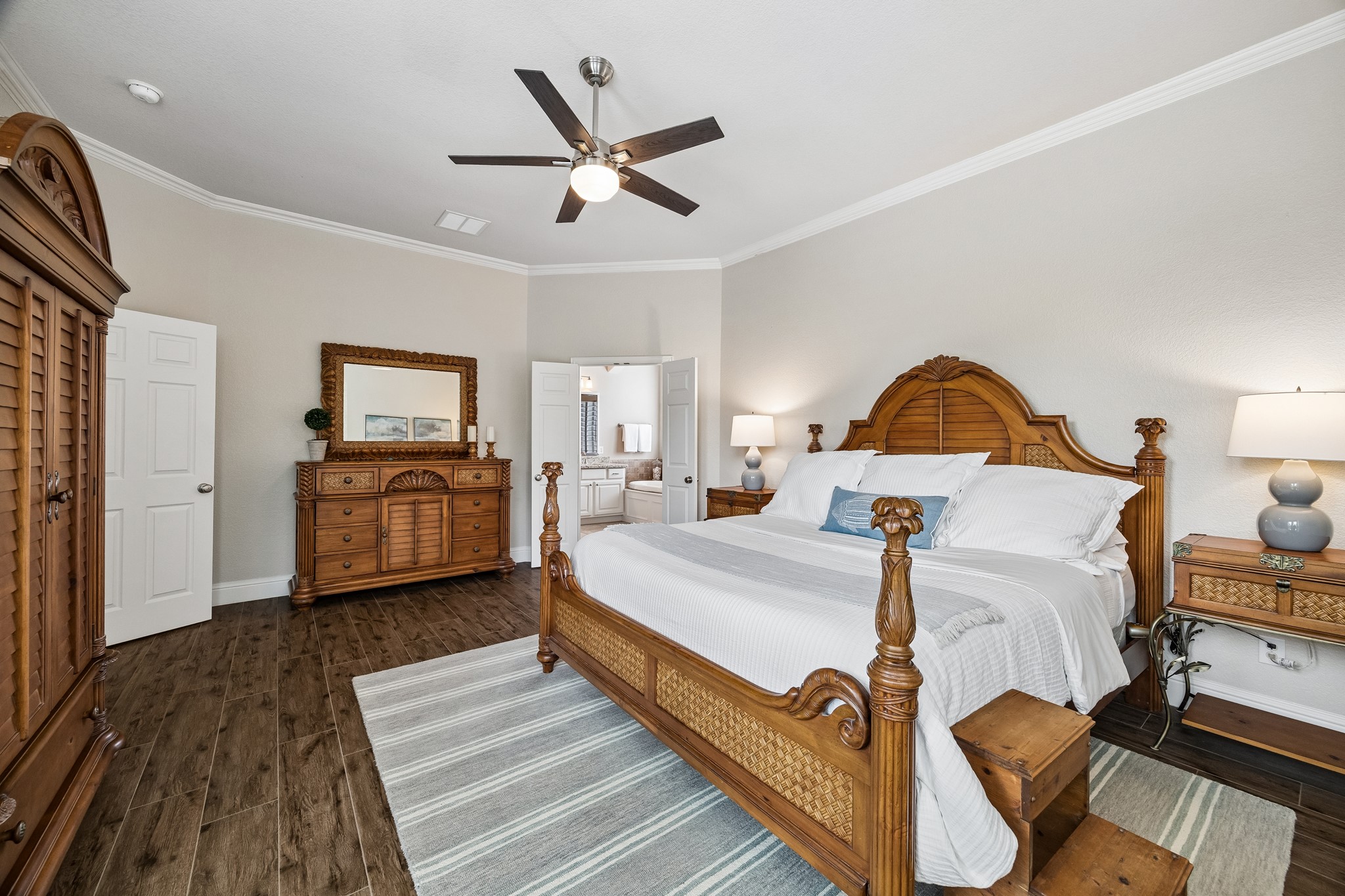 12523 Cedar Key Trail Humble, TX 77346 - Photo 15 of 33 a bedroom with a bed and wooden floor