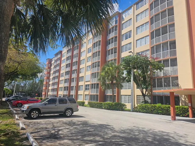 a car parked in front of a building