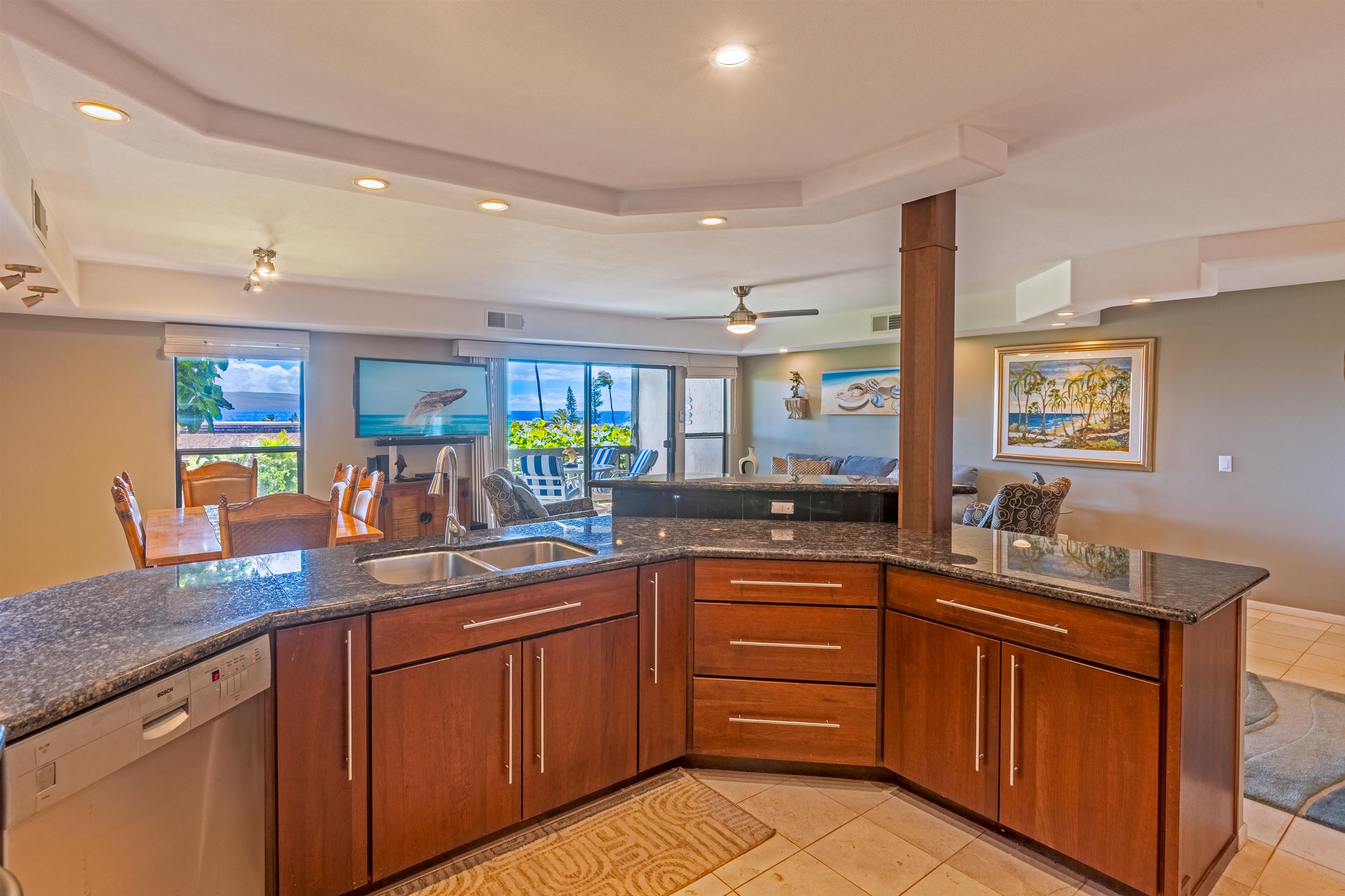 150 Puukolii Road, Unit 18 Lahaina, HI 96761 - Photo 5 of 49 a kitchen with lots of counter space and a sink