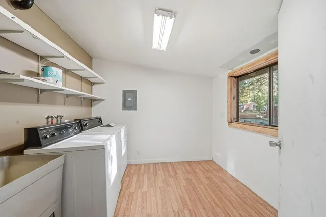 a room with storage and utility