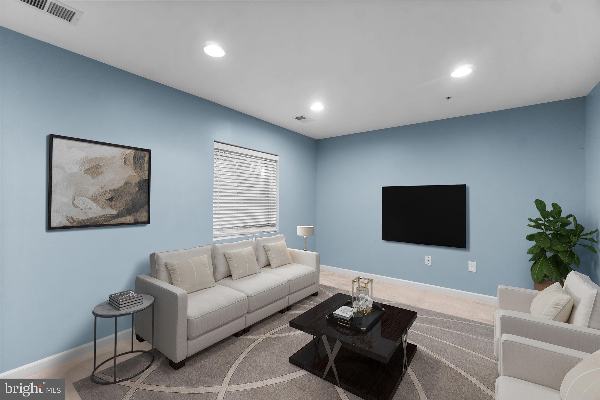 4814 Portsmouth Road, Unit 31 Ellicott City, MD 21042 - Photo 24 of 33 Virtual Staged Lower Rec Room