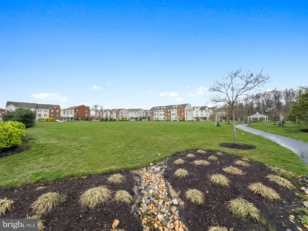 a view of a garden with a garden