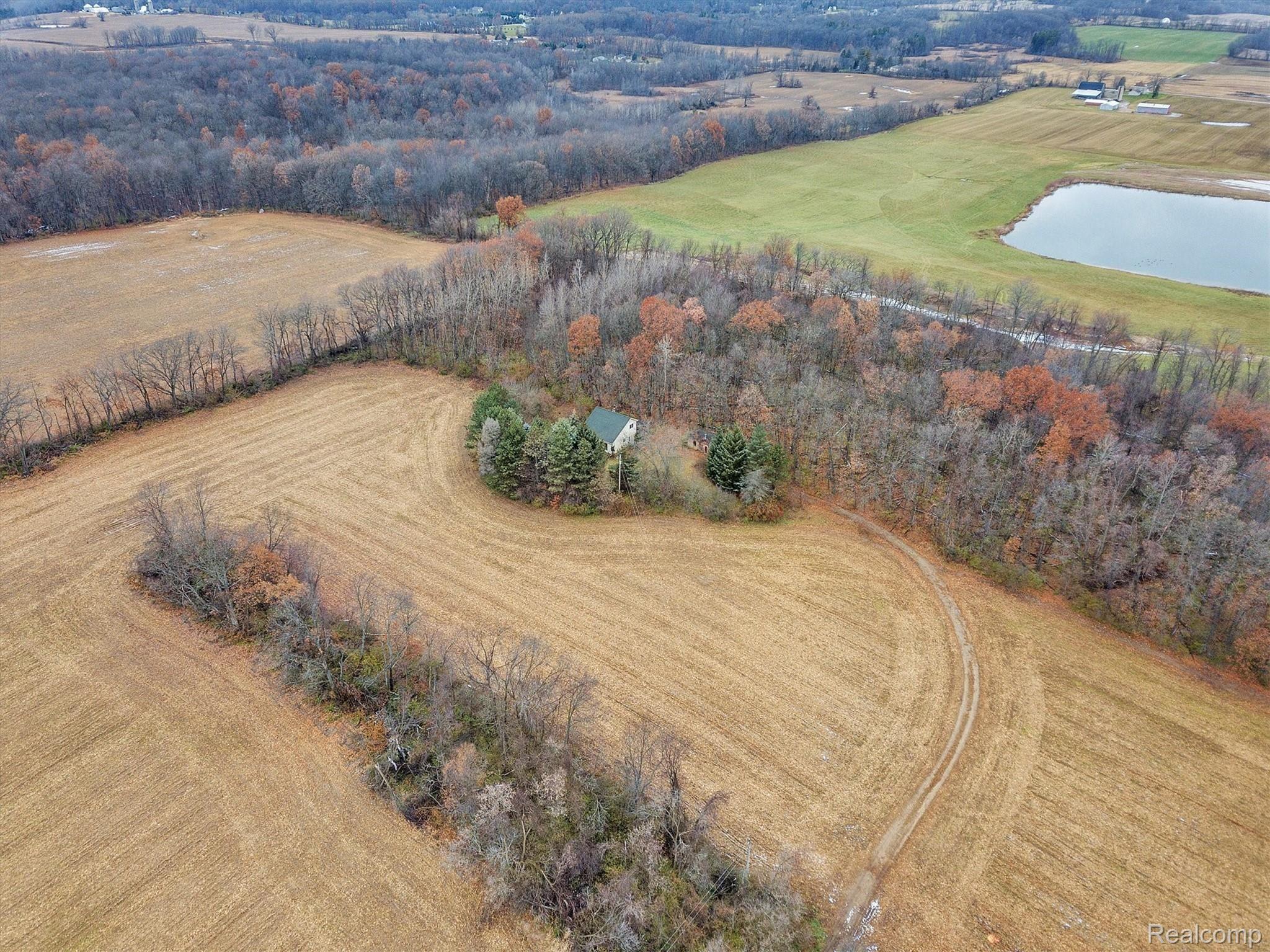 5349 Faussett Road Howell, MI 48855 - Photo 28 of 31 Aerial view of 10 acre property.