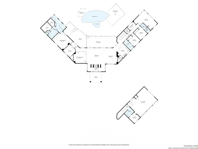 a picture of a room with a fan