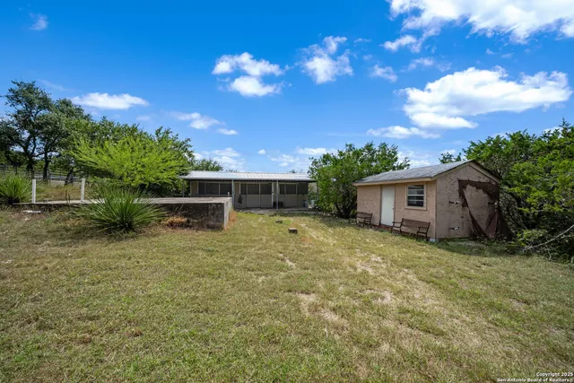a backyard of a house
