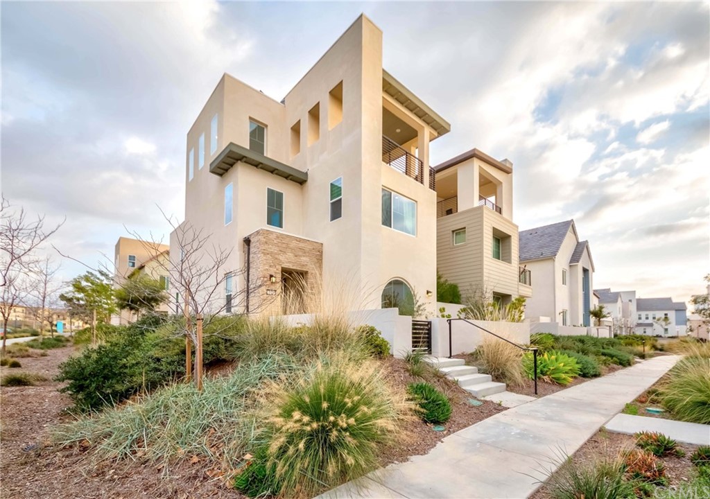 a city street lined with tall buildings