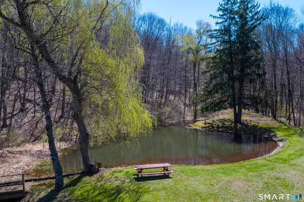 a view of a backyard