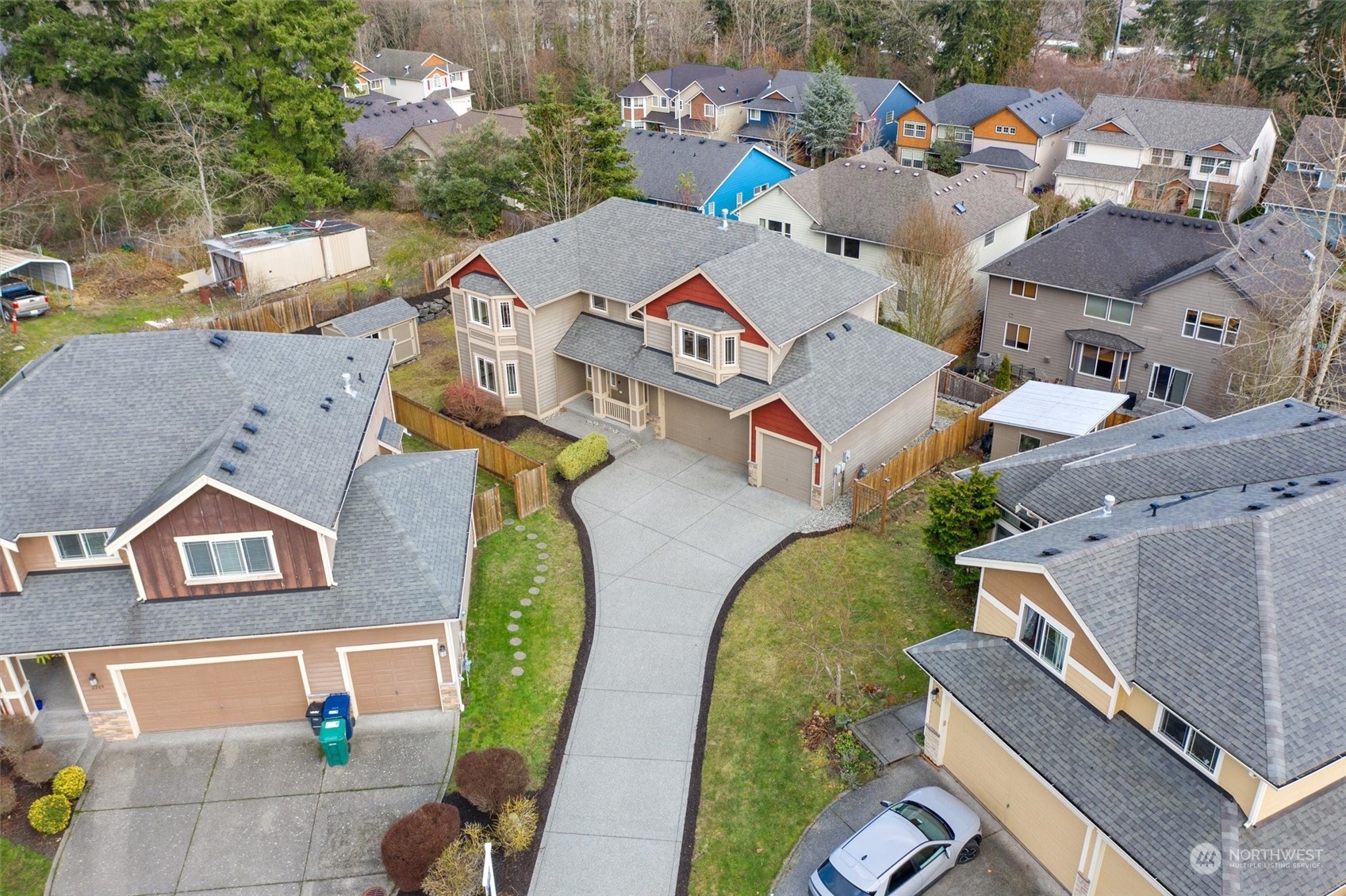 2205 239th Place Southwest Bothell, WA 98021 - Photo 31 of 40 an aerial view of a houses with a swimming pool