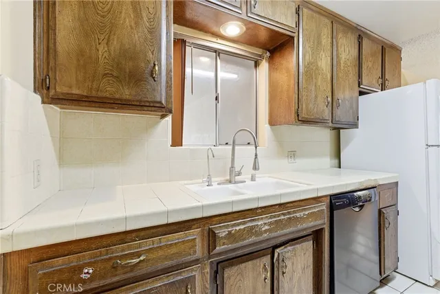 a sink with a mirror