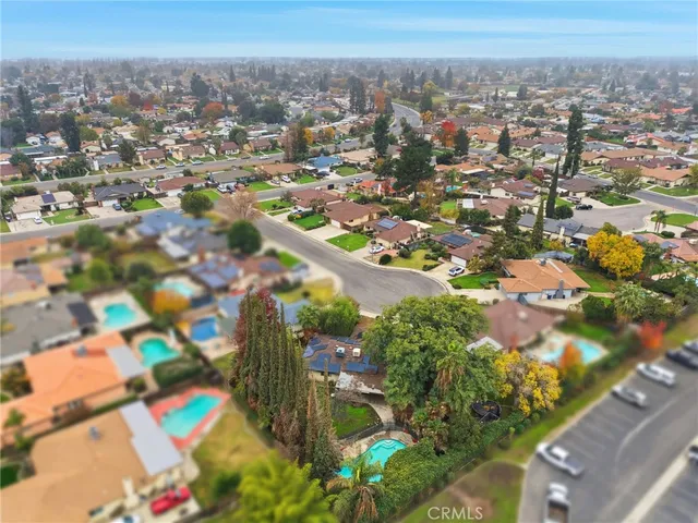 an aerial view of multiple house