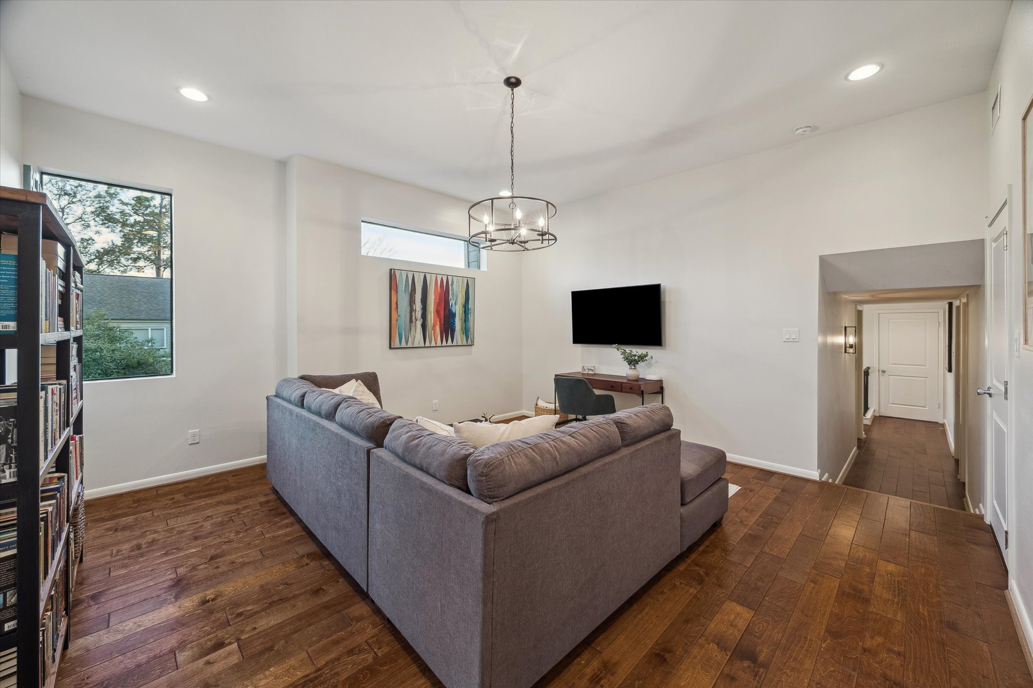 10818 Pepper Lane Houston, TX 77079 - Photo 27 of 34 Another view of the game room, featuring tall ceilings