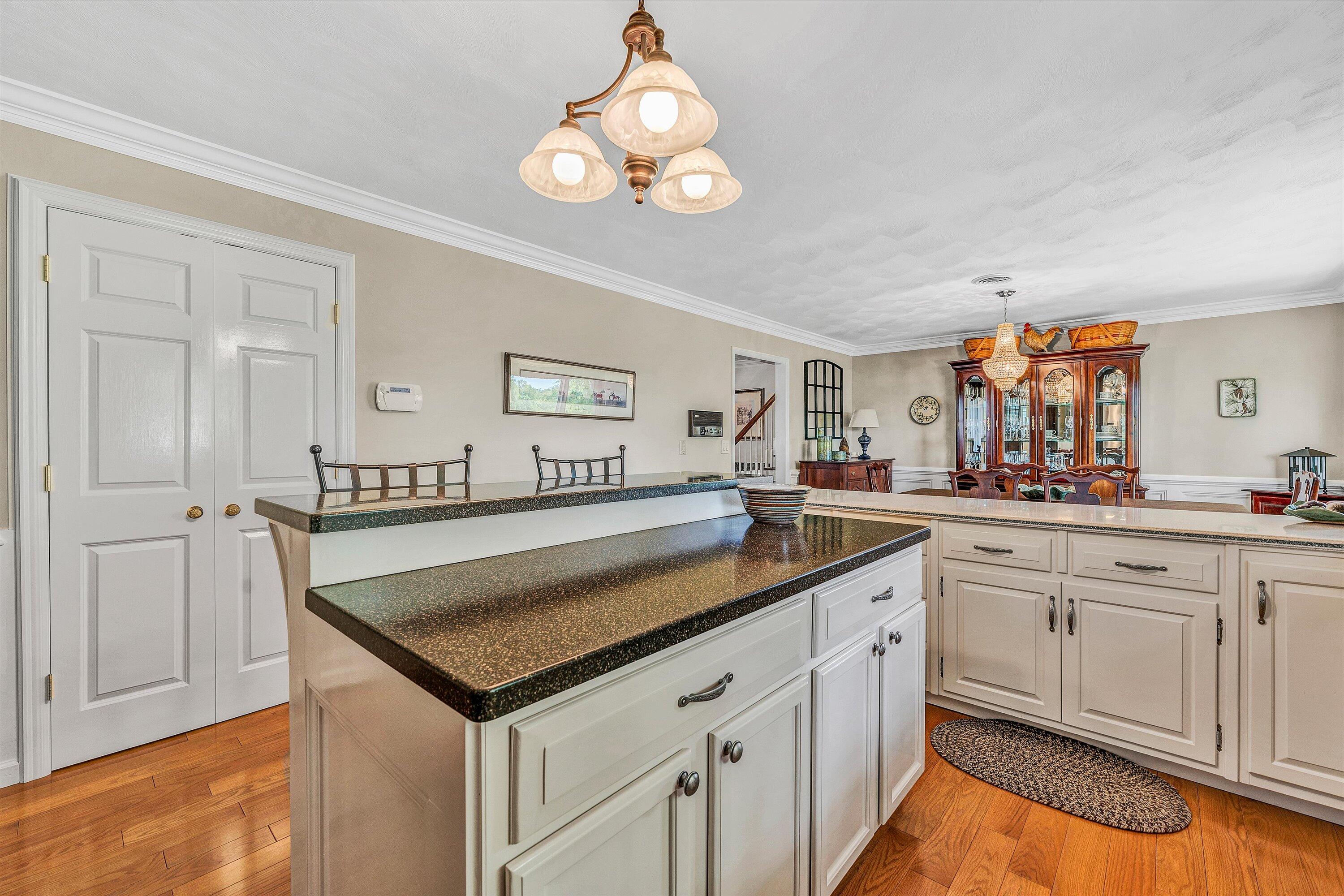 3229 Morgans Mill Road Goodview, VA 24095 - Photo 11 of 60 a kitchen with sink cabinets and living room view