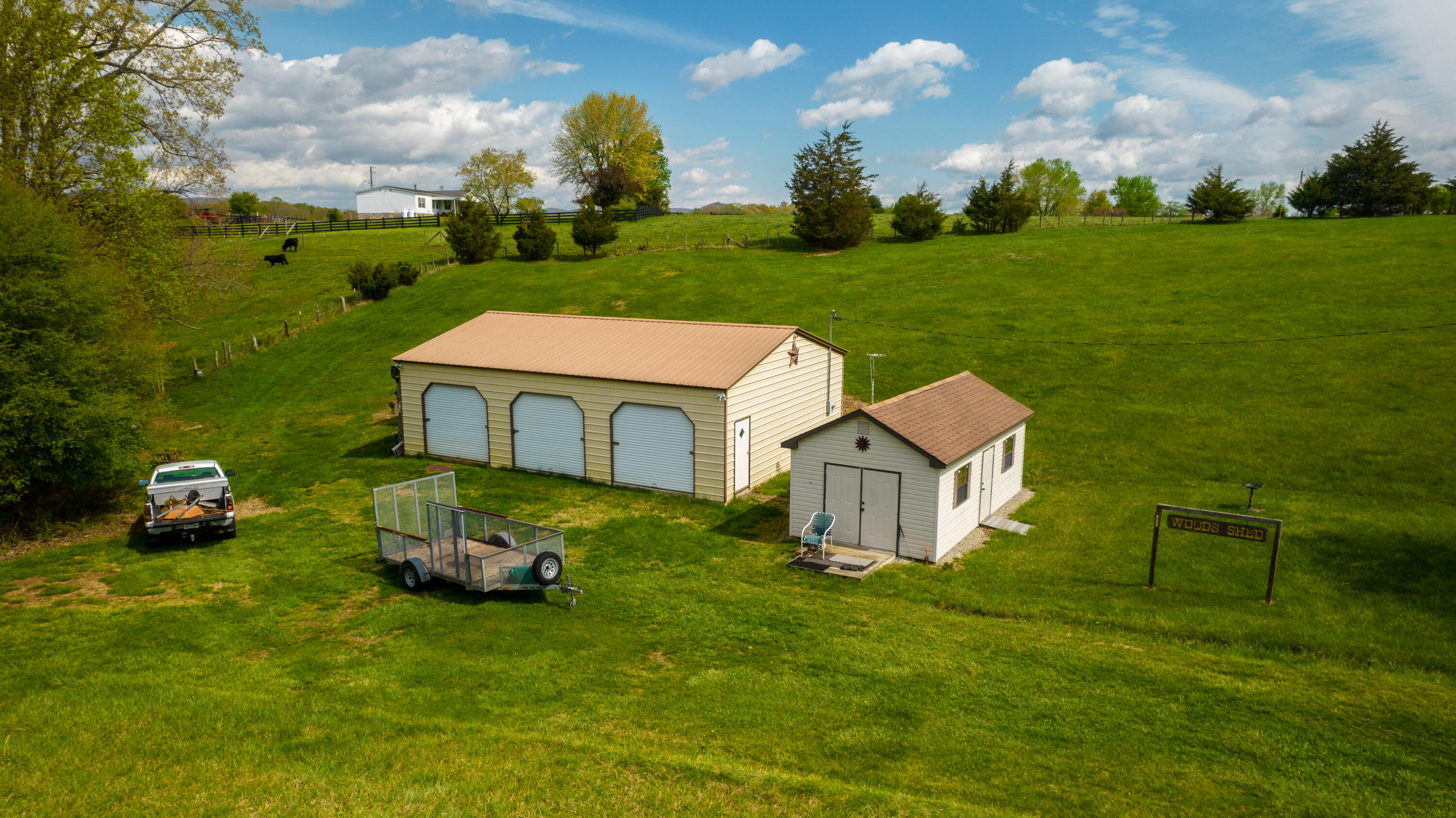 3229 Morgans Mill Road Goodview, VA 24095 - Photo 59 of 60 a aerial view of a house with backyard