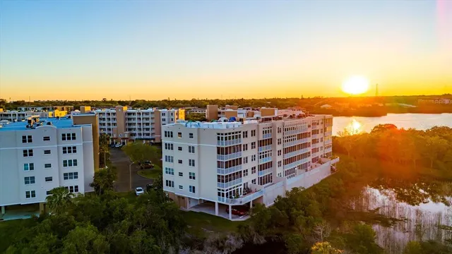 a view of a building with a city view