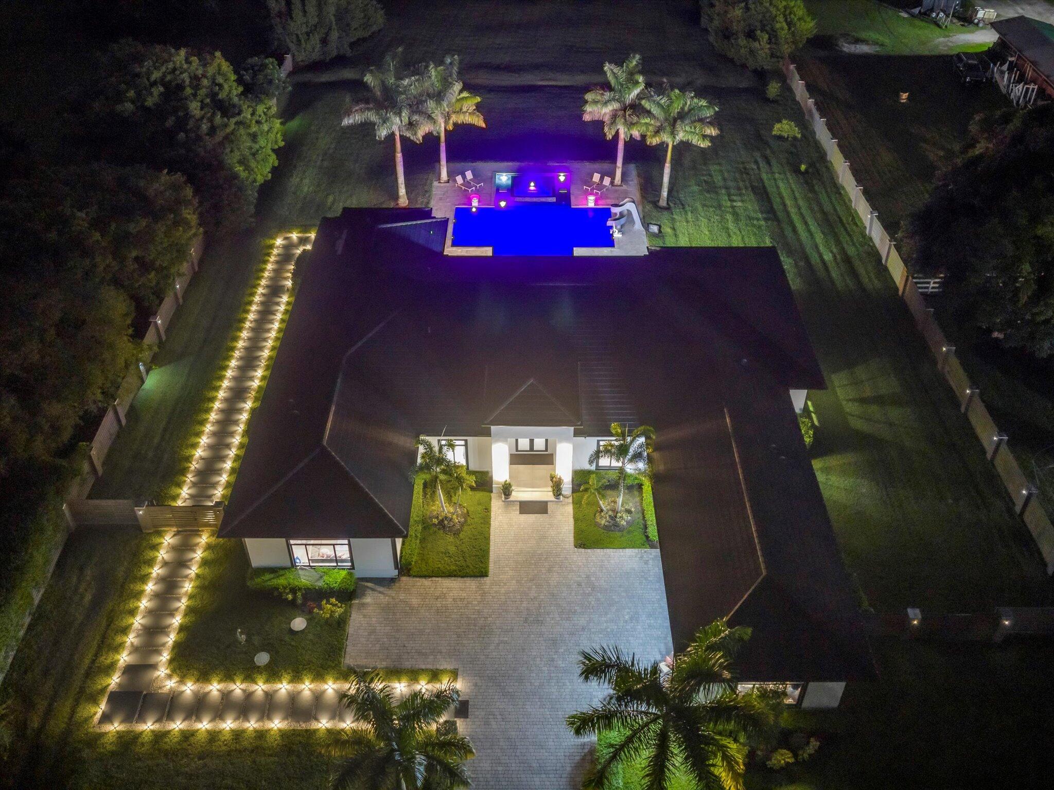 6122 Southwest 173rd Way Southwest Ranches, FL 33331 - Photo 135 of 137 Nighttime Aerial